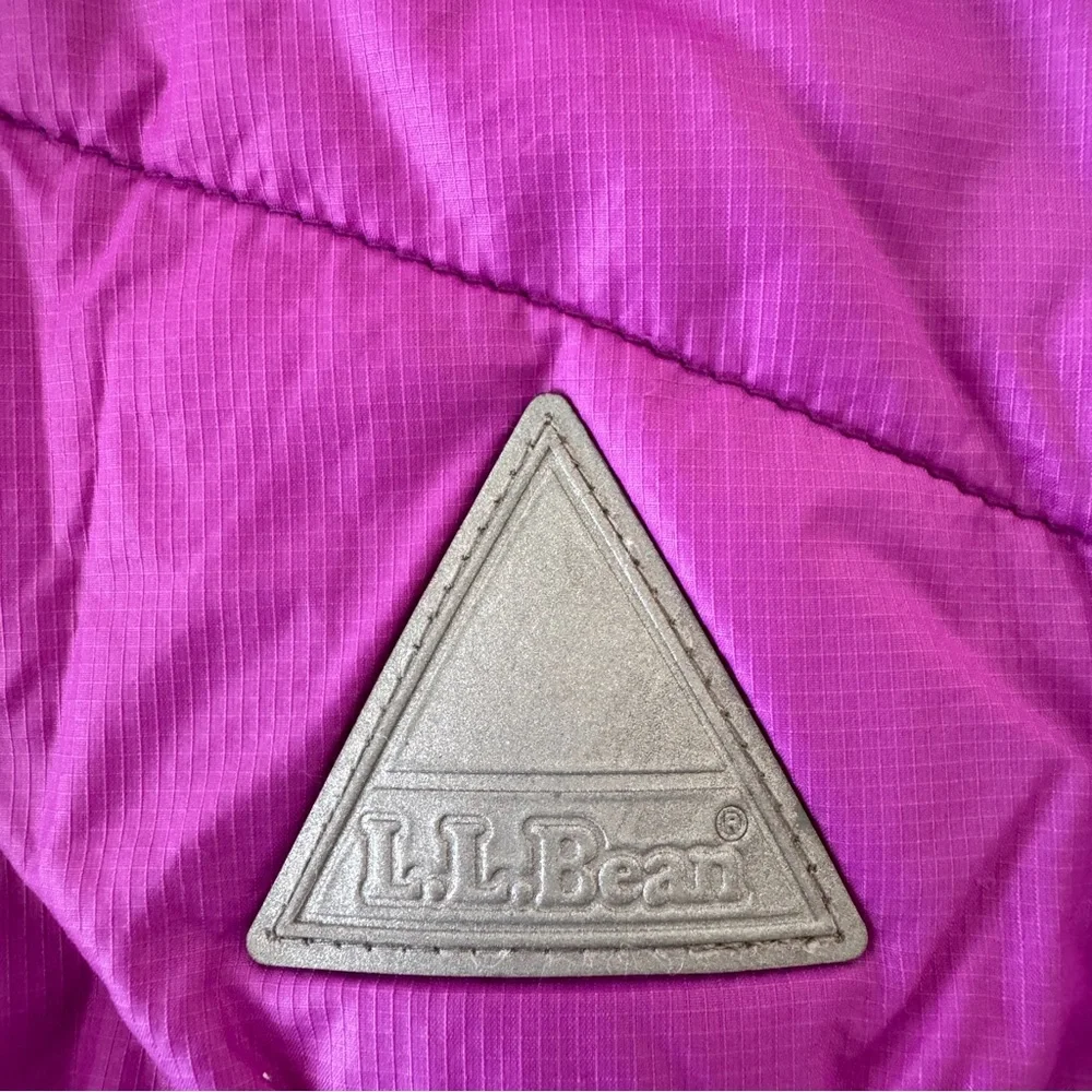 LL Bean Kids Girls Hooded Puffer Jacket Size M‎ 10 12 Lightweight